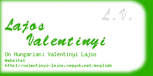 lajos valentinyi business card